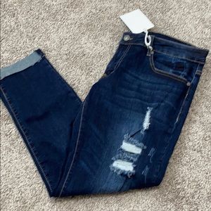NWT Kancan Plus distressed relaxed fit jeans XL